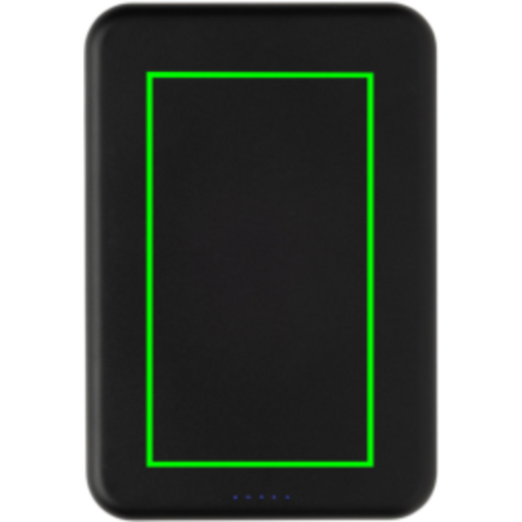 Amporia 10.000mAh magnetische Powerbank aus RCS rec. ABS schwarz bedrucken, Art.-Nr. P322.8901