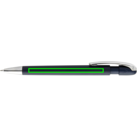 Glide GRS-zertifizierter rABS Stift mit Metallclip navy blau bedrucken, Art.-Nr. P611.3925 Glide GRS-zertifizierter rABS Stift mit Metallclip navy blau bedrucken, Art.-Nr. P611.3925