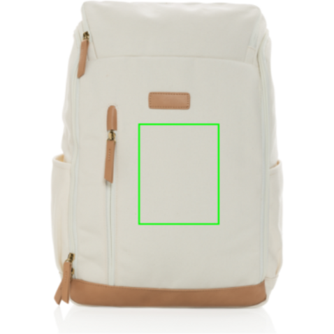 Impact AWARE™ 16 oz. r recyceltem canvas 15" Laptop-Rucksack off white bedrucken, Art.-Nr. P760.240