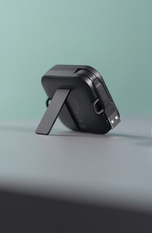Urban Vitamin San Jose 100W-Halter mit einziehbarem Kabel schwarz bedrucken, Art.-Nr. P302.7201