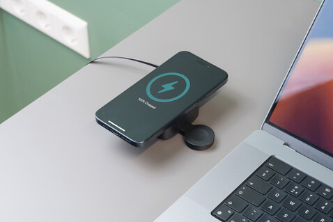 Urban Vitamin Goleta 2-in-1 15W Magnetic Wireless Charger schwarz bedrucken, Art.-Nr. P309.5301 Urban Vitamin Goleta 2-in-1 15W Magnetic Wireless Charger schwarz bedrucken, Art.-Nr. P309.5301