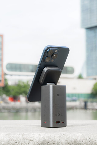 Urban Vitamin Sunnyvale 100W 15.000mAh magnetische Powerbank grau bedrucken, Art.-Nr. P322.7702
