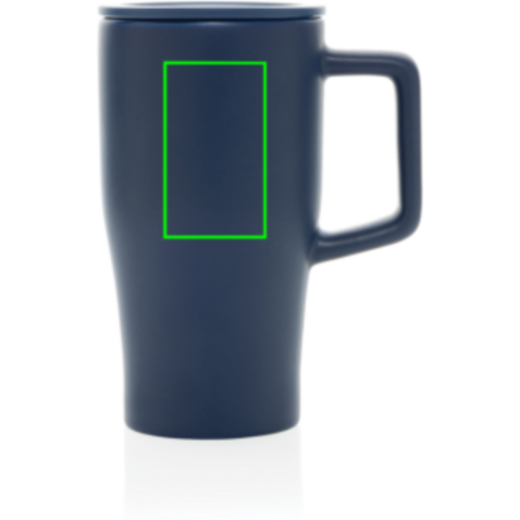 Keramik Luxe Quencher 490ml navy blau bedrucken, Art.-Nr. P437.2225