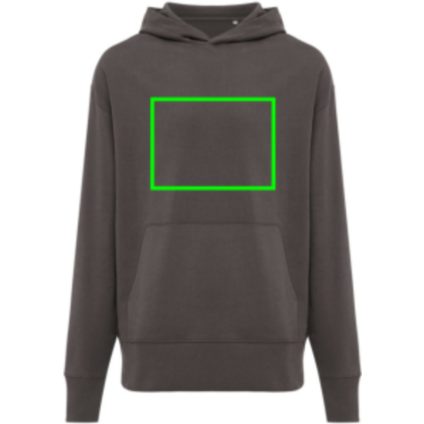 IQONIQ Yoho Relax-Hoodie aus recycelter Baumwolle anthrazit bedrucken, Art.-Nr. T9402.019.S IQONIQ Yoho Relax-Hoodie aus recycelter Baumwolle anthrazit bedrucken, Art.-Nr. T9402.019.S