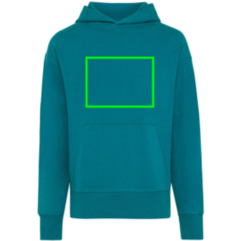 IQONIQ Yoho Relax-Hoodie aus recycelter Baumwolle verdigris bedrucken, Art.-Nr. T9402.009.L IQONIQ Yoho Relax-Hoodie aus recycelter Baumwolle verdigris bedrucken, Art.-Nr. T9402.009.L