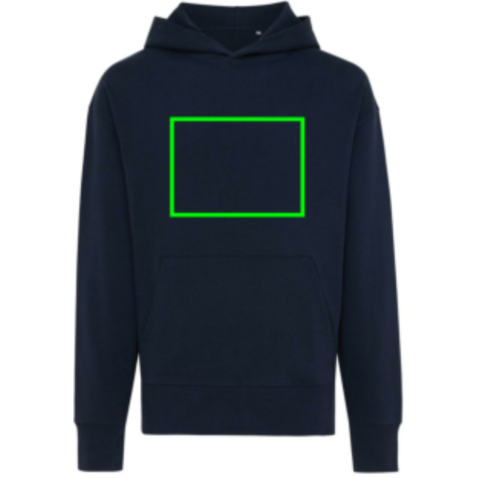 IQONIQ Yoho Relax-Hoodie aus recycelter Baumwolle navy blau bedrucken, Art.-Nr. T9402.002.XL IQONIQ Yoho Relax-Hoodie aus recycelter Baumwolle navy blau bedrucken, Art.-Nr. T9402.002.XL
