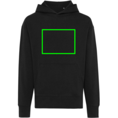 IQONIQ Yoho Relax-Hoodie aus recycelter Baumwolle schwarz bedrucken, Art.-Nr. T9402.001.XXS IQONIQ Yoho Relax-Hoodie aus recycelter Baumwolle schwarz bedrucken, Art.-Nr. T9402.001.XXS