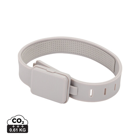Lumi Sprint wiederaufladbares LED Lauflicht aus RCS rec. ABS grau bedrucken, Art.-Nr. P239.4402