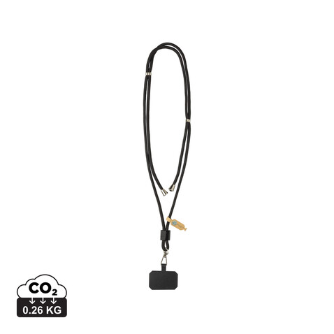 CarryLoop verstellbares Handyband aus RCS rec. PET schwarz bedrucken, Art.-Nr. P302.8101 CarryLoop verstellbares Handyband aus RCS rec. PET schwarz bedrucken, Art.-Nr. P302.8101