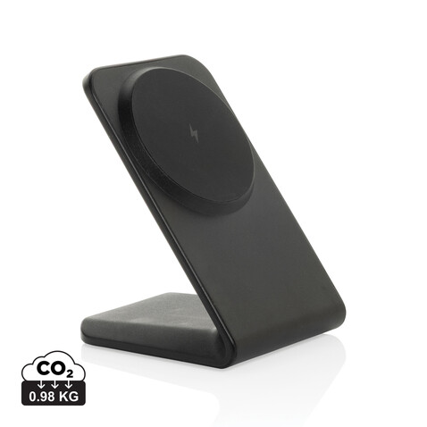 VoltPerch 15W magnetischer Wireless Charger aus RCS rec. ABS schwarz bedrucken, Art.-Nr. P309.0901