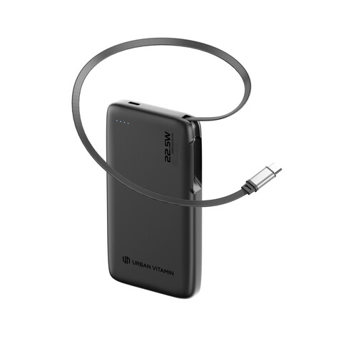 Urban Vitamin Emeryville 20W 10.000 mAh Powerbank schwarz bedrucken, Art.-Nr. P322.7301