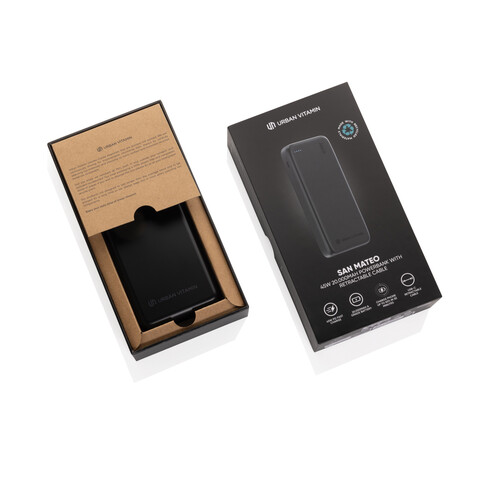 Urban Vitamin San Mateo 45W 20.000mAh Powerbank schwarz bedrucken, Art.-Nr. P322.7401 Urban Vitamin San Mateo 45W 20.000mAh Powerbank schwarz bedrucken, Art.-Nr. P322.7401