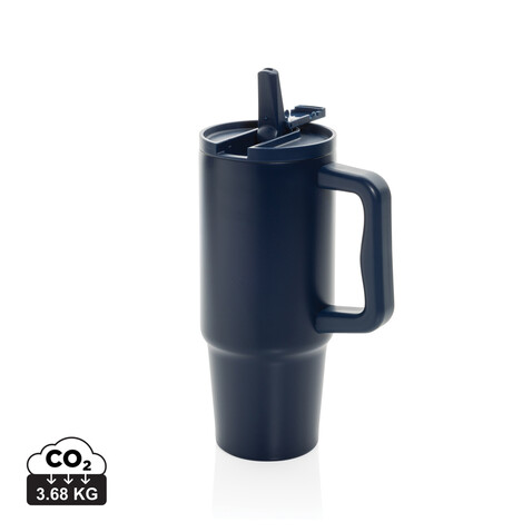 Embrace Leakproof aus RCS recyceltem Edelstahl 900ml navy blau bedrucken, Art.-Nr. P437.3425