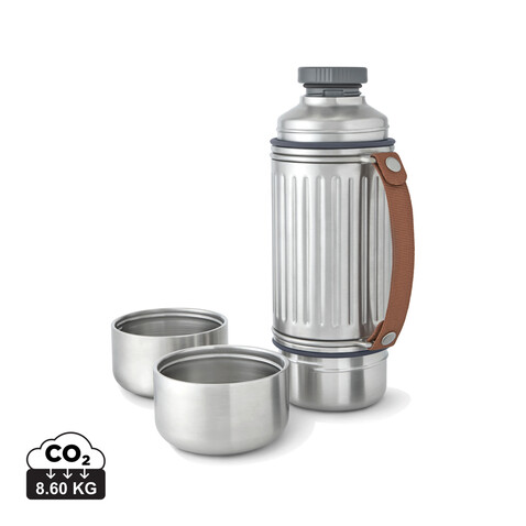 Black+Blum Explorer Flasche Duo 1L grau bedrucken, Art.-Nr. P439.1702 Black+Blum Explorer Flasche Duo 1L grau bedrucken, Art.-Nr. P439.1702