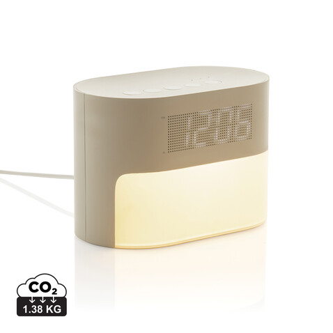 LumaRise RCS Sonnenaufgangs-Wecker beige bedrucken, Art.-Nr. P457.0019