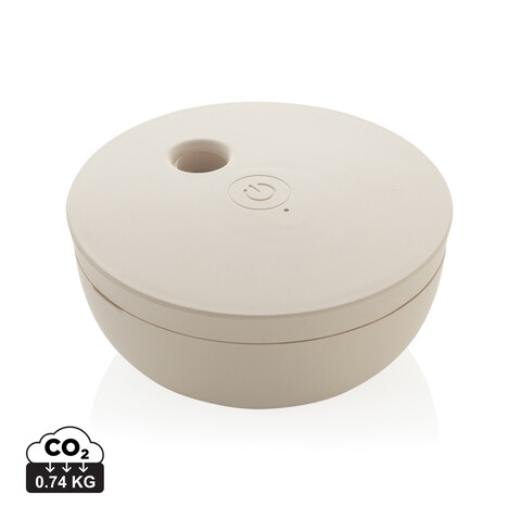 Breevia aufladbarer schwimmender Luftbefeuchter aus RCS rABS beige bedrucken, Art.-Nr. P457.0219