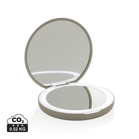 Lumora aufladbarer RCS LED Make-Up-Spiegel beige bedrucken, Art.-Nr. P457.0319