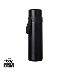 VINGA Tono RCS Thermoskanne mit zwei Bechern, 750ml schwarz bedrucken, Art.-Nr. V4300701