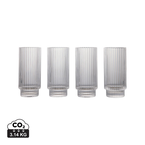 VINGA York Highball, 4-tlg. Set transparent bedrucken, Art.-Nr. V4330800 VINGA York Highball, 4-tlg. Set transparent bedrucken, Art.-Nr. V4330800