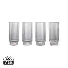 VINGA York Highball, 4-tlg. Set transparent bedrucken, Art.-Nr. V4330800
