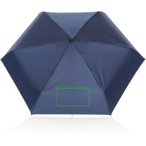 19,5“manueller Super-Mini-Schirm aus Aware™ rPET 190T Pongee navy blau bedrucken, Art.-Nr. P850.7425