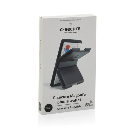 C-Secure MagSafe Phone-Wallet schwarz bedrucken, Art.-Nr. P820.9901