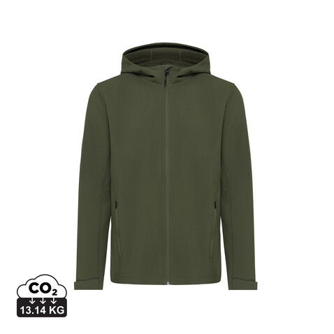 IQONIQ Makalu Herren Softshelljacke aus recyceltem Polyester khaki bedrucken, Art.-Nr. T1700.020.XXXL