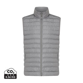 IQONIQ Meru Herren Bodywarmer aus recyceltem Polyester Silbergrau bedrucken, Art.-Nr. T1702.035.XXXL