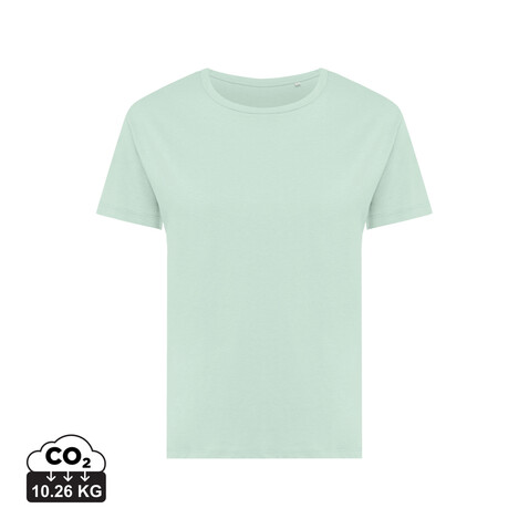 IQONIQ Yala Damen T-Shirt aus recycelter Baumwolle crushed mint bedrucken, Art.-Nr. T4100.037.M