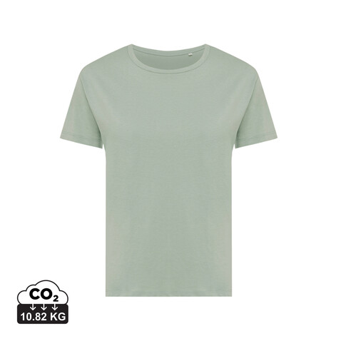 IQONIQ Yala Damen T-Shirt aus recycelter Baumwolle Iceberg green bedrucken, Art.-Nr. T4100.023.L