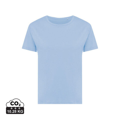 IQONIQ Yala Damen T-Shirt aus recycelter Baumwolle sky blue bedrucken, Art.-Nr. T4100.022.XXS