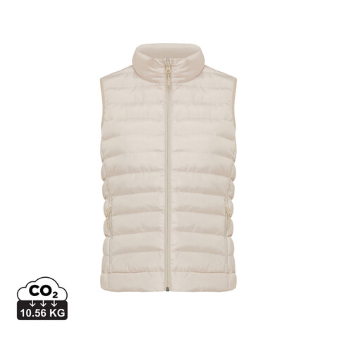 IQONIQ Meru Damen Bodywarmer aus recyceltem Polyester beige bedrucken, Art.-Nr. T4702.030.XXL