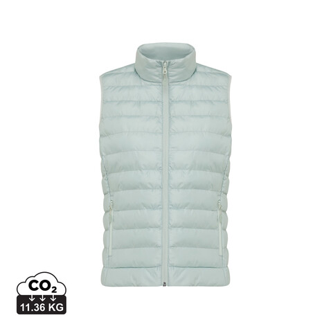 IQONIQ Meru Damen Bodywarmer aus recyceltem Polyester Iceberg green bedrucken, Art.-Nr. T4702.023.XXS