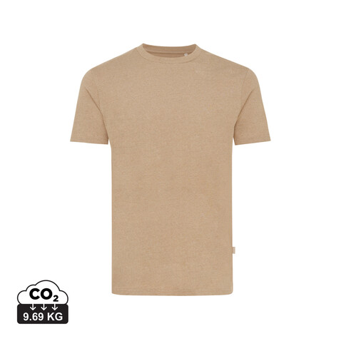 IQONIQ Manuel ungefärbtes T-Shirt aus recycelter Baumwolle heather brown bedrucken, Art.-Nr. T9101.017.XXXL