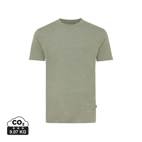 IQONIQ Manuel ungefärbtes T-Shirt aus recycelter Baumwolle heather green bedrucken, Art.-Nr. T9101.015.XS