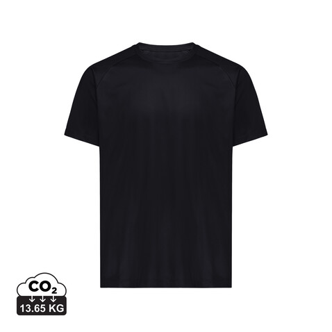 IQONIQ Tikal Sport Quick-Dry T-Shirt aus rec. Polyester schwarz bedrucken, Art.-Nr. T9102.001.XL