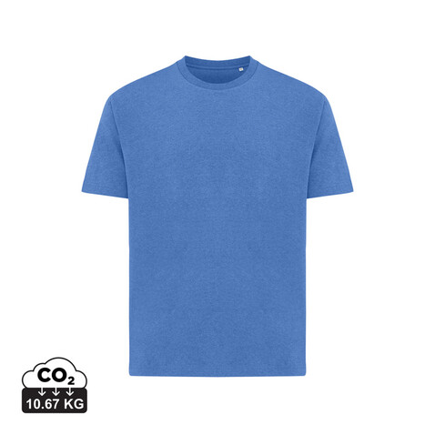 IQONIQ Teide T-Shirt aus recycelter Baumwolle heather blue bedrucken, Art.-Nr. T9105.024.XXXL