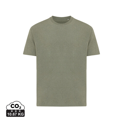 IQONIQ Teide T-Shirt aus recycelter Baumwolle heather green bedrucken, Art.-Nr. T9105.015.S