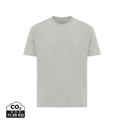 IQONIQ Teide T-Shirt aus recycelter Baumwolle heather grey bedrucken, Art.-Nr. T9105.013.XS