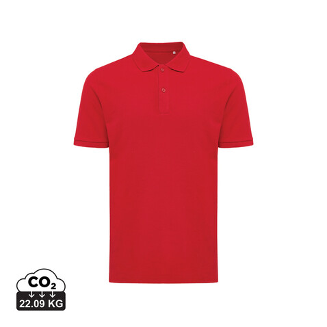 IQONIQ Yosemite Piqué-Poloshirt aus recycelter Baumwolle rot bedrucken, Art.-Nr. T9200.029.L
