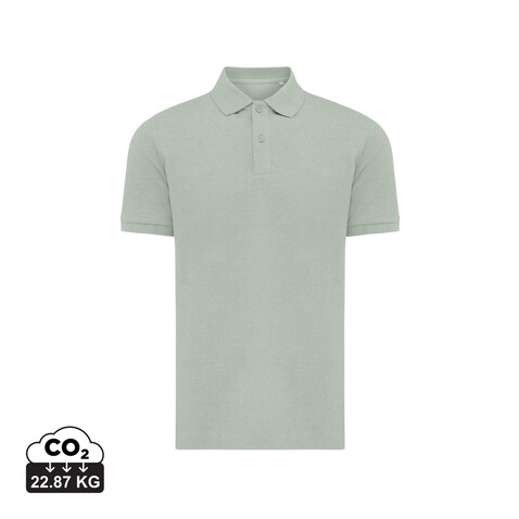 IQONIQ Yosemite Piqué-Poloshirt aus recycelter Baumwolle Iceberg green bedrucken, Art.-Nr. T9200.023.S