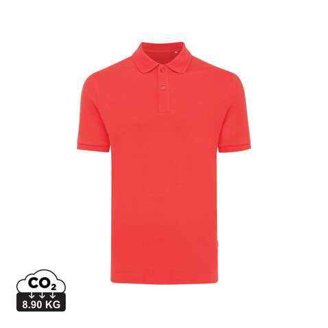 IQONIQ Yosemite Piqué-Poloshirt aus recycelter Baumwolle luscious red bedrucken, Art.-Nr. T9200.008.M