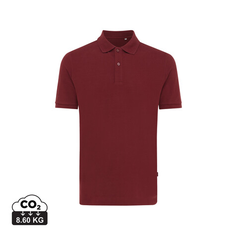 IQONIQ Yosemite Piqué-Poloshirt aus recycelter Baumwolle burgunderrot bedrucken, Art.-Nr. T9200.007.L