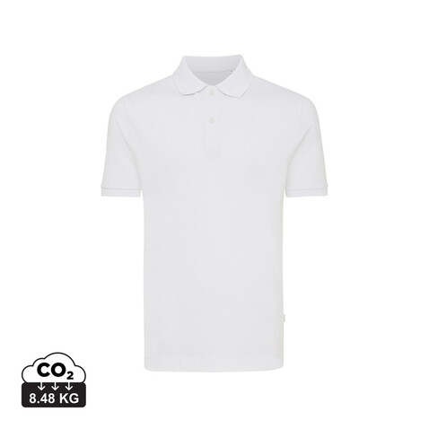 IQONIQ Yosemite Piqué-Poloshirt aus recycelter Baumwolle recycled white bedrucken, Art.-Nr. T9200.004.XXS