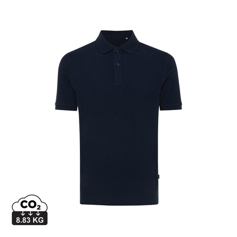 IQONIQ Yosemite Piqué-Poloshirt aus recycelter Baumwolle navy blau bedrucken, Art.-Nr. T9200.002.L