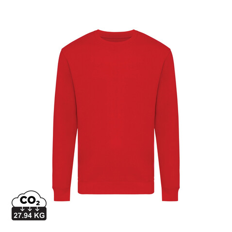 IQONIQ Zion Rundhals-Sweater aus recycelter Baumwolle rot bedrucken, Art.-Nr. T9300.029.XXXL