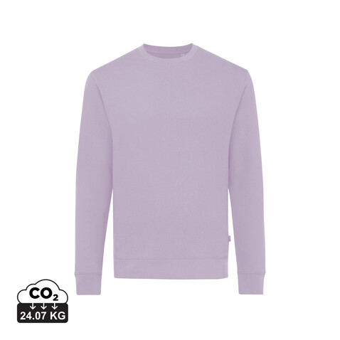 IQONIQ Zion Rundhals-Sweater aus recycelter Baumwolle lavender bedrucken, Art.-Nr. T9300.011.XXL