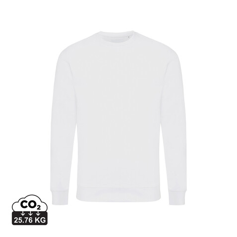IQONIQ Zion Rundhals-Sweater aus recycelter Baumwolle recycled white bedrucken, Art.-Nr. T9300.004.XS