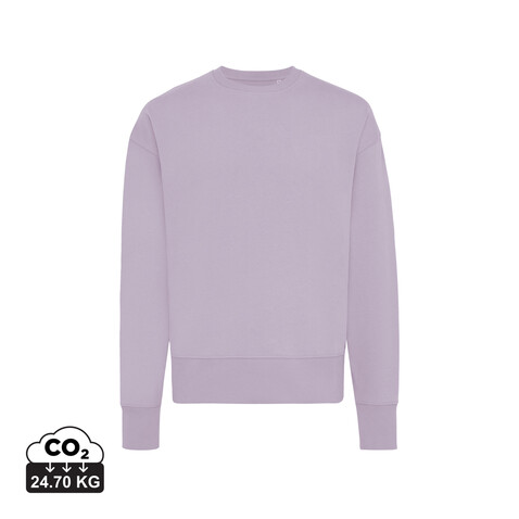 IQONIQ Kruger Relax-Rundhals-Sweater aus recycelt. Baumwolle lavender bedrucken, Art.-Nr. T9302.011.XL