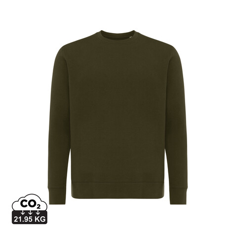 IQONIQ Etosha Lightweight Sweater aus recycelter Baumwolle khaki bedrucken, Art.-Nr. T9303.020.XXXL